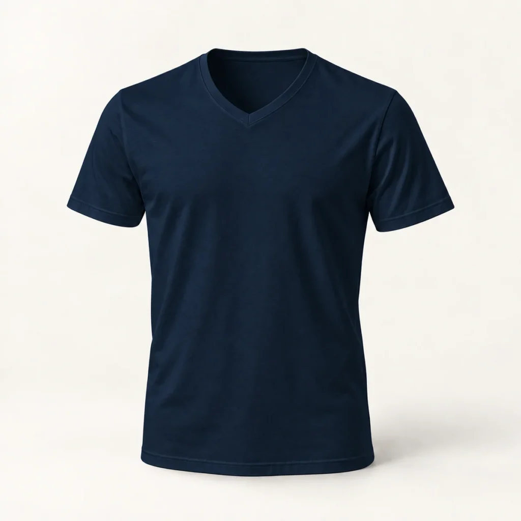 V Yaka T-Shirt - Lacivert
