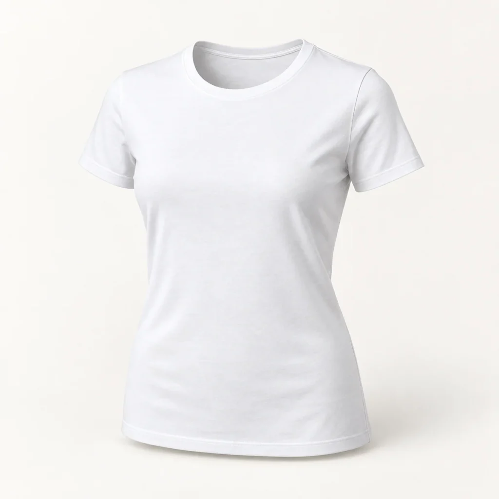Kadın Kesim T-Shirt - Beyaz