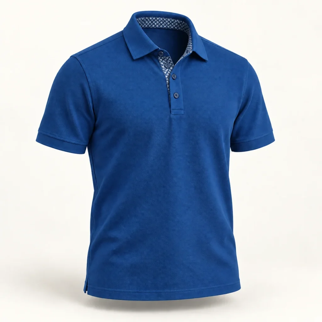 Dijital Patlı Polo - Saks