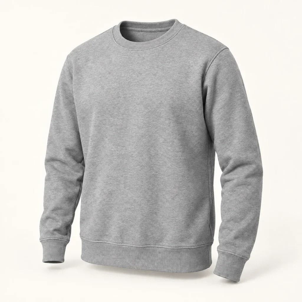 Bisiklet Yaka Sweatshirt - Melanj Gri