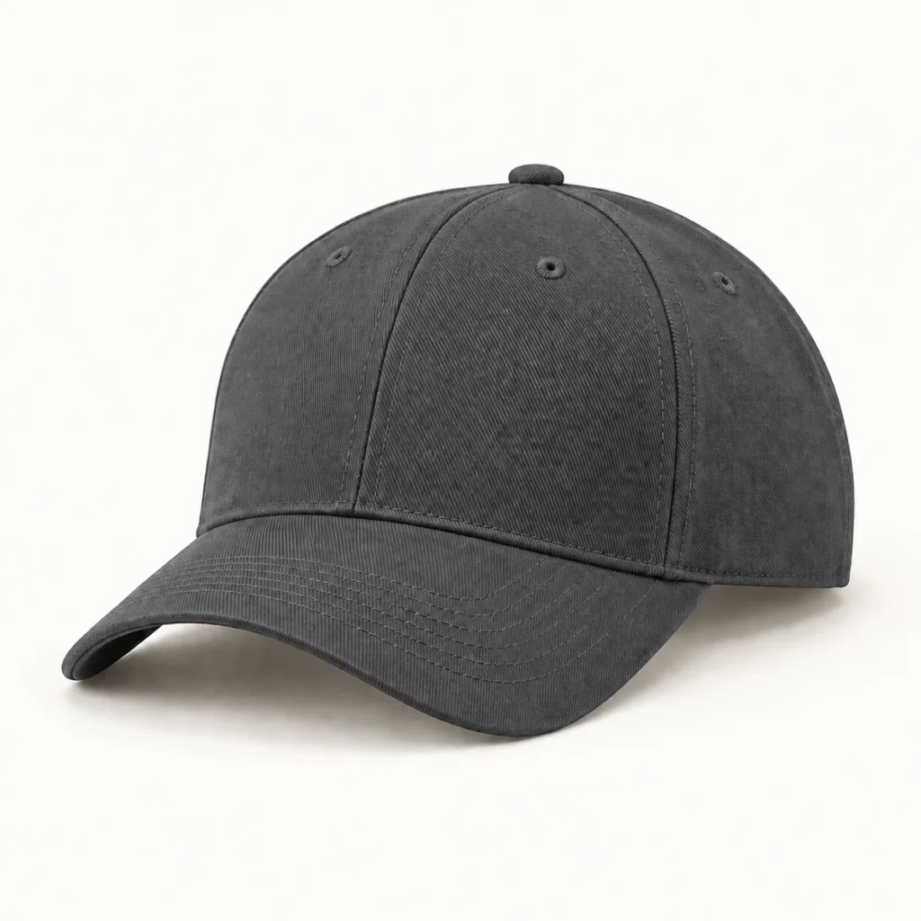 Gabardin Şapka 6 Panel - Antrasit